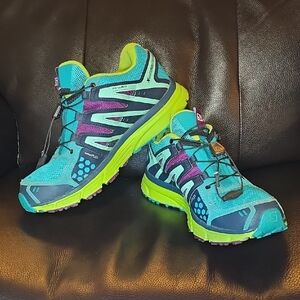 Salomon X-Mission 3 Trail Running Shoes Women's Size 9 Blue/Green/Purple